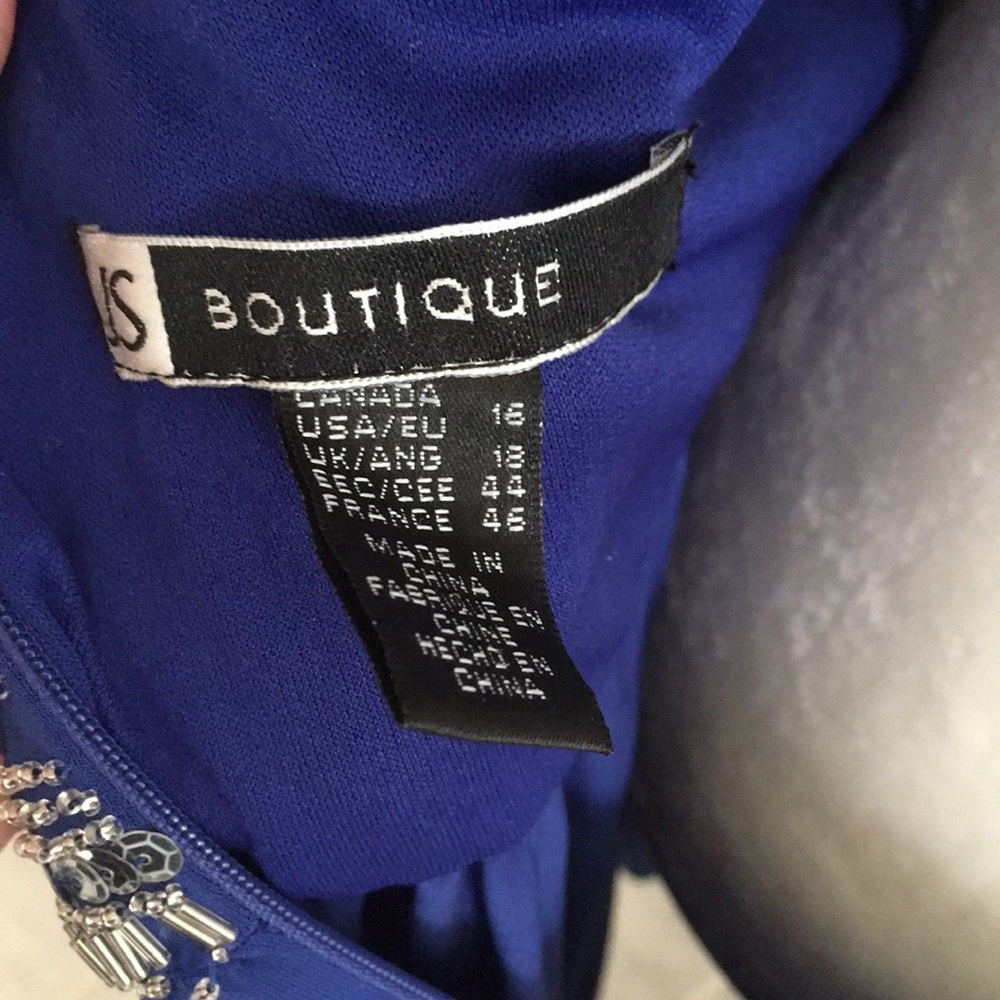 Js Boutique Royal Blue sequined detailed Dress - Picture 4 of 5